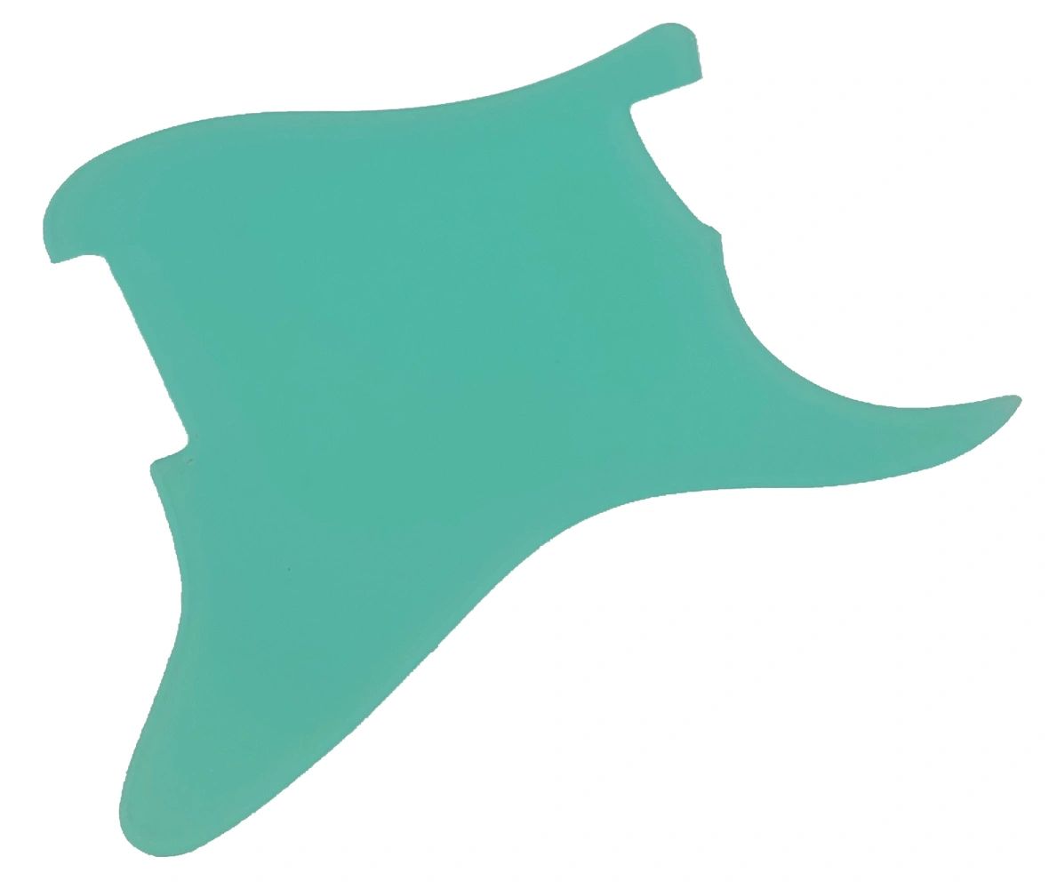 Blank Strat Pickguard, Custom Specialty Material Matte Ocean Frost